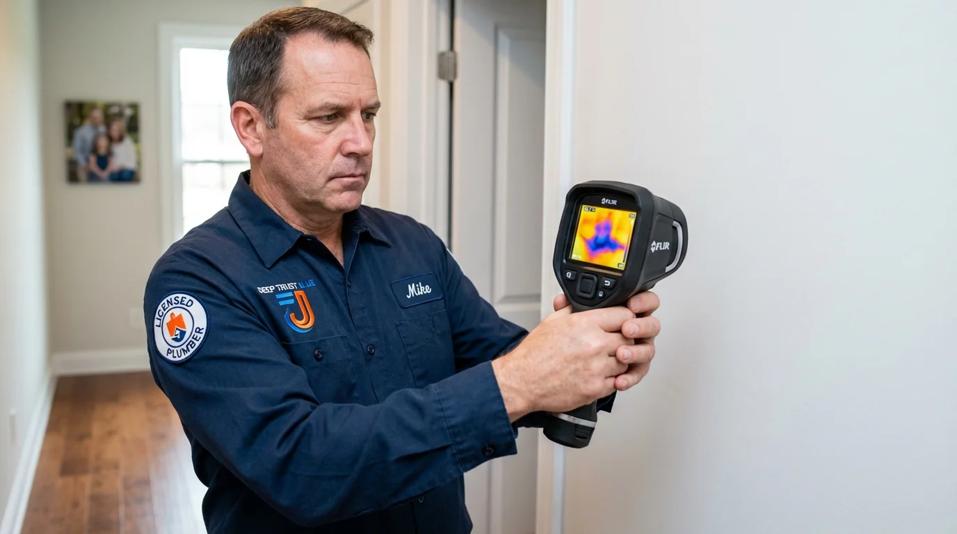 Thermal imaging leak detection by Johns Plumbing LLC in Essexville